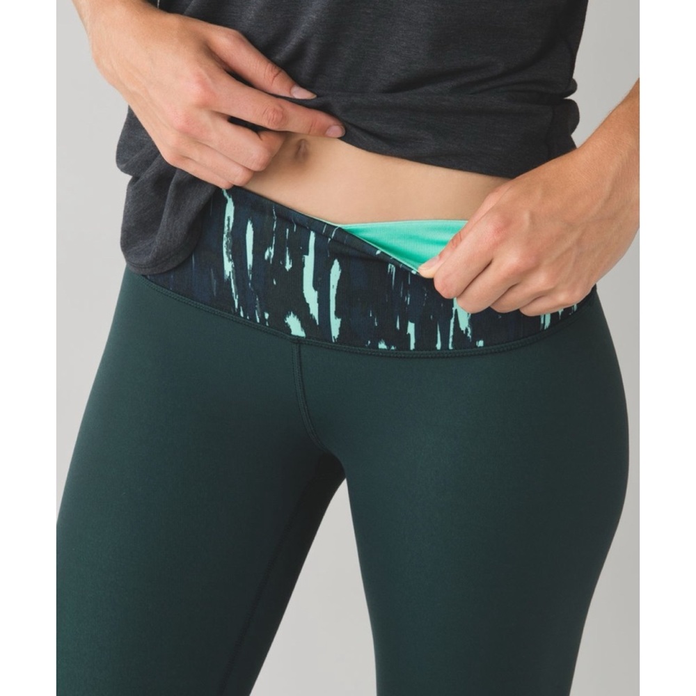 Lululemon Wunder Under Pant III (Reversible) Dark fuel/menthol 4 - Picture 2 of 7